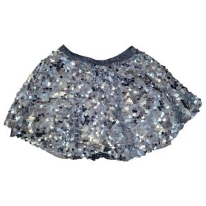 Zara Silver Sequin Skirt Size 6